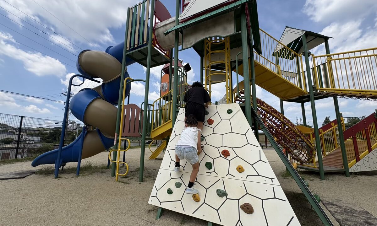 城山公園のクライミング遊具
